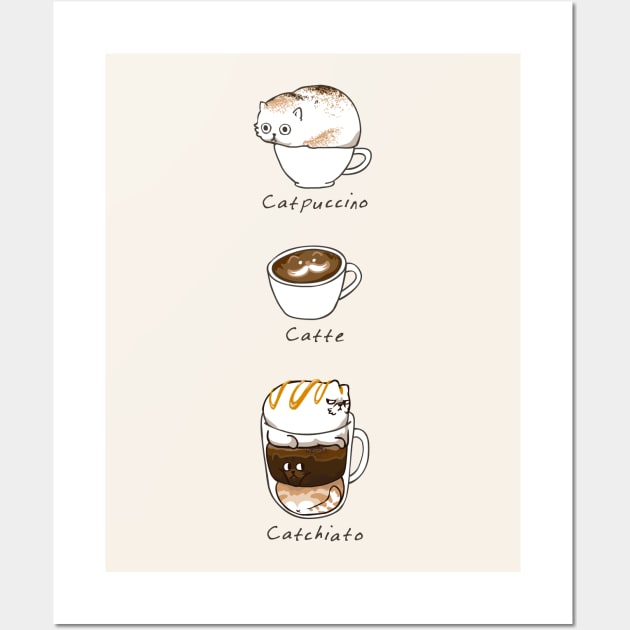 Coffee Right Meow Wall Art by huebucket